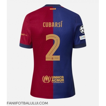 Barcelona Pau Cubarsi #2 Tricou Fotbal Replică 2024-25 Barbati Acasa